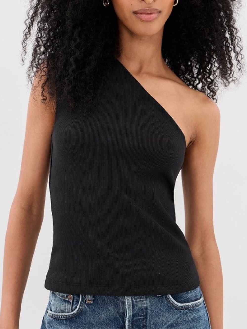 SIZE S Black One Shoulder Tank Top from Sold Out NYC